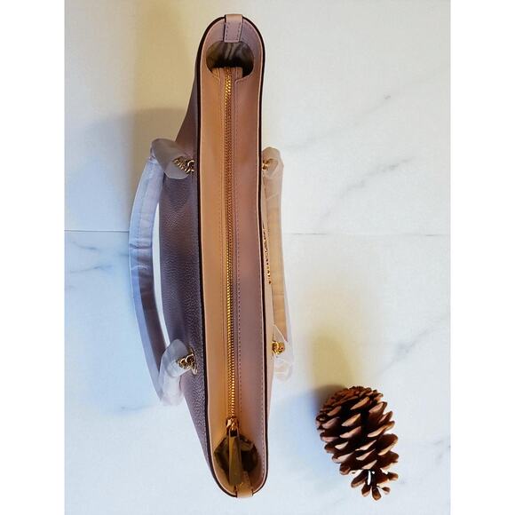 Michael Kors Jet Set Medium Leather Front Zip Chain Tote Powder Blush NWT - Picture 5 of 16